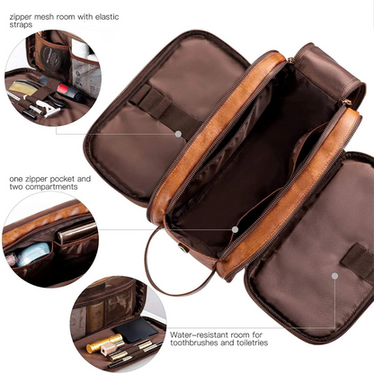 Men's Leather Toiletry Bag