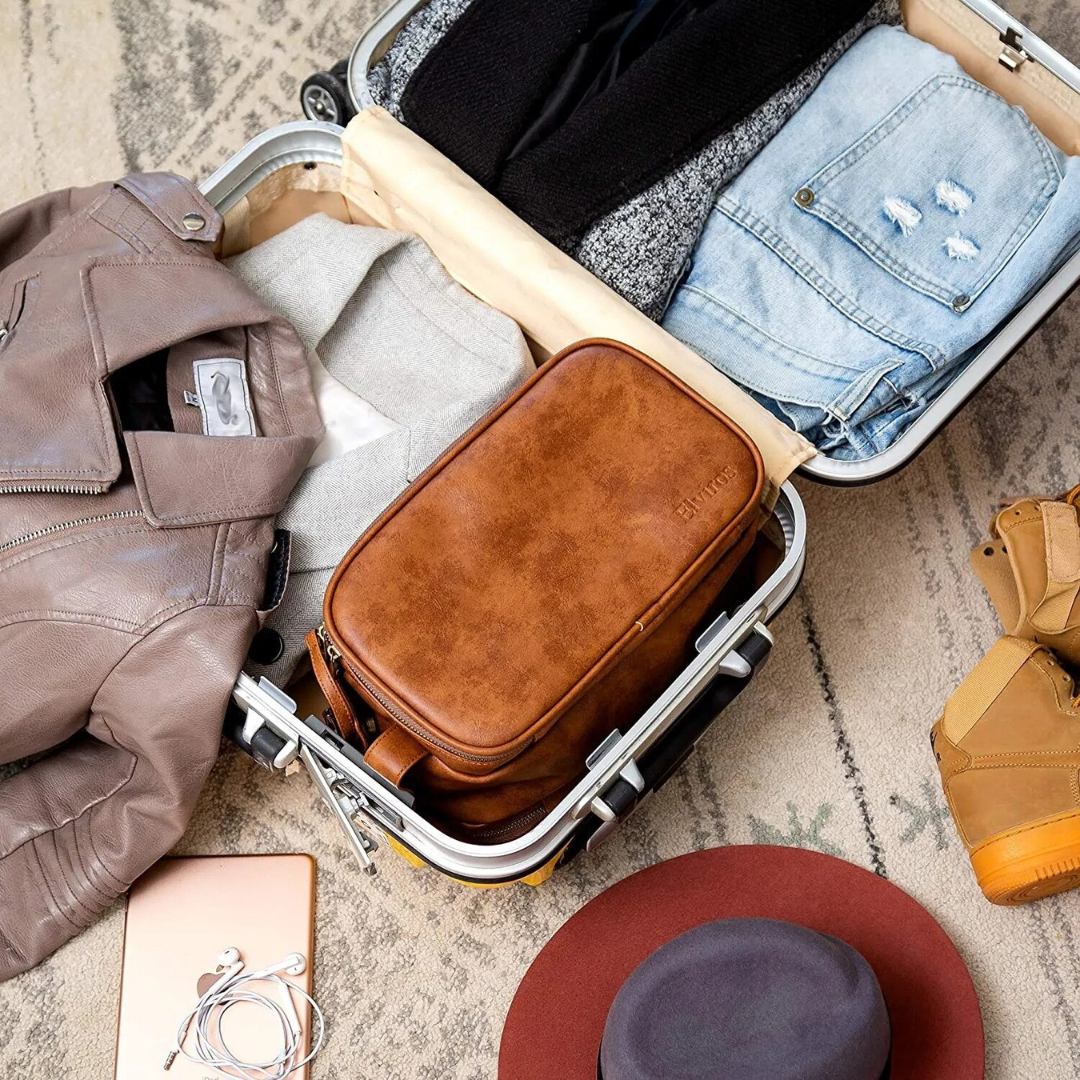 Men's Leather Toiletry Bag