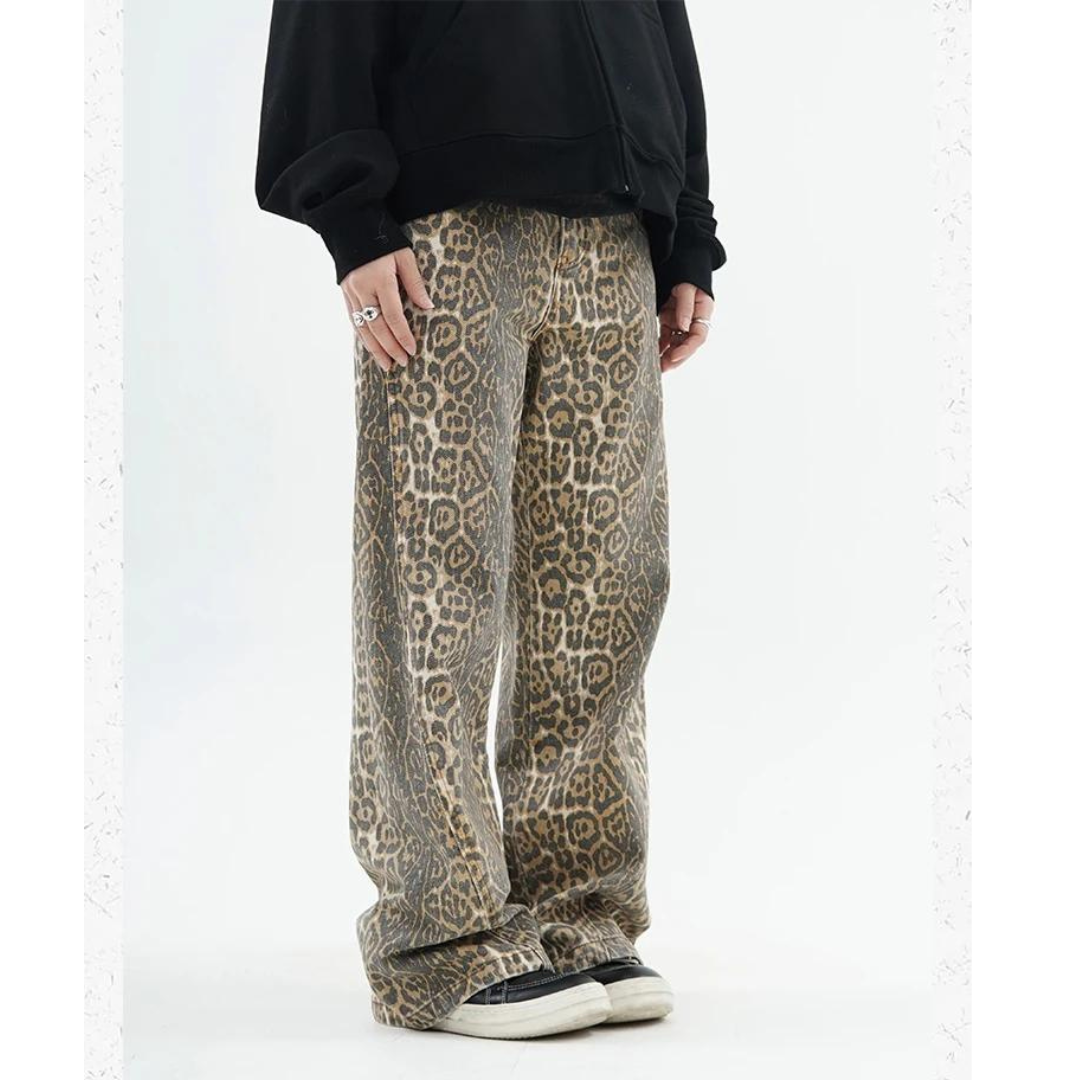 Zoe Baggy Fit Leopard Jean