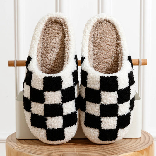 Women's Checkered Slippers